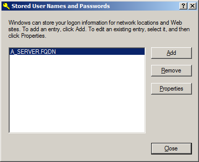 Stored Passwords